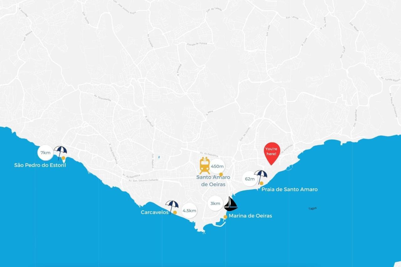 Santo Amaro Beach Family Stays Oeiras Exteriör bild