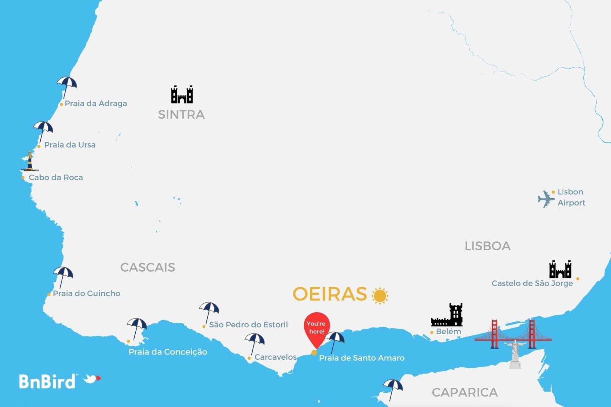 Santo Amaro Beach Family Stays Oeiras Exteriör bild